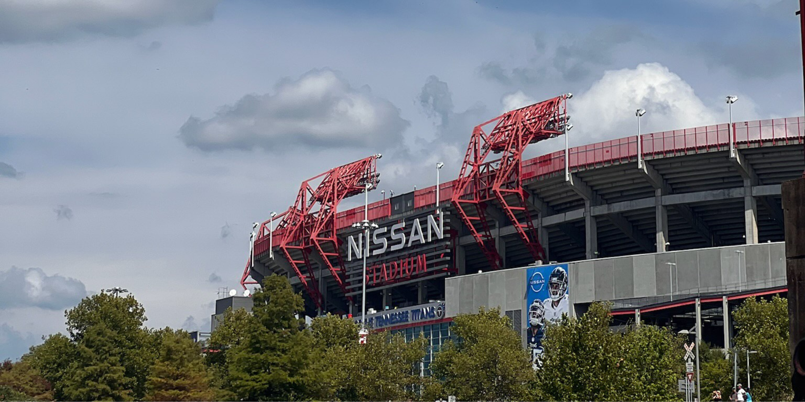 Nissan Stadium view from near the downtown dock
