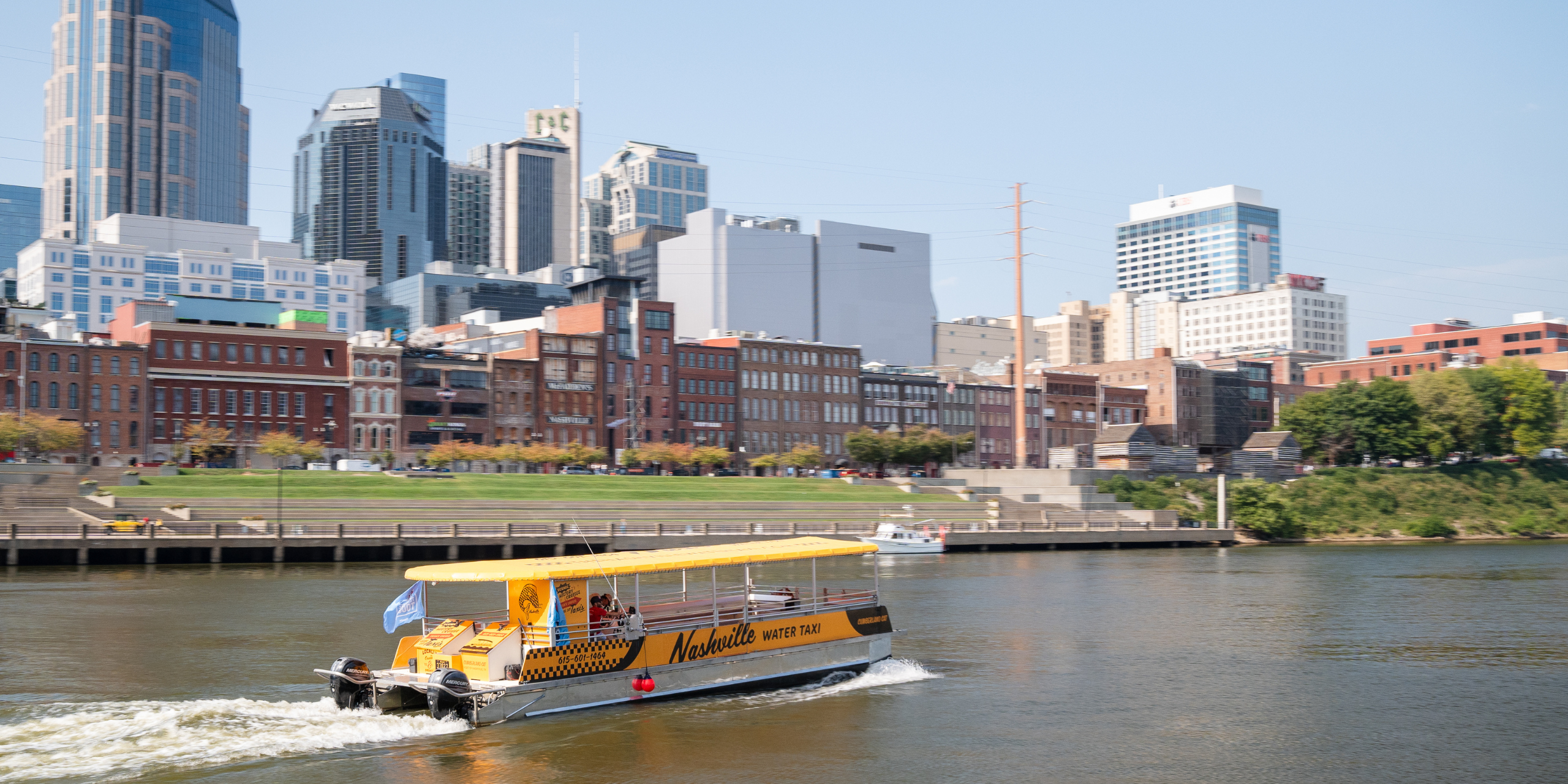 Nashville Water Taxi boat in Downtown Nashville